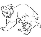 coloriage freres des ours courent